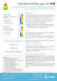 FibroTest-ActiTest pour les porteurs du virus de l'hépatite B (VHB)